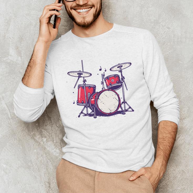 Drum Kit Electronic Drums Sweatshirt Men's Long Sleeve T-Shirt Drum Kit Electronic Drums Sweatshirt Men's Long Sleeve T-Shirt