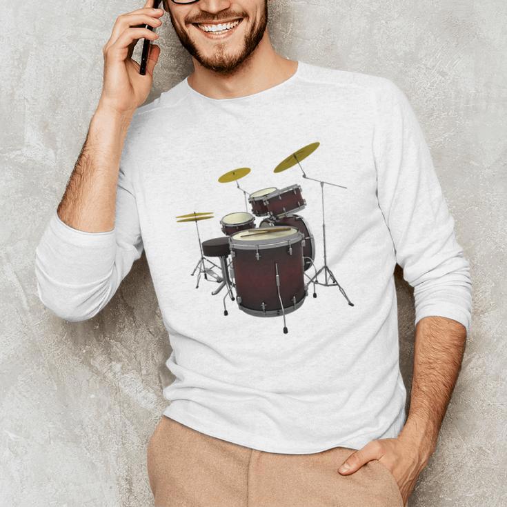 Drummer Drum Kit Premium Tri-Blend Men's Long Sleeve T-Shirt Drummer Drum Kit Premium Tri-Blend Men's Long Sleeve T-Shirt