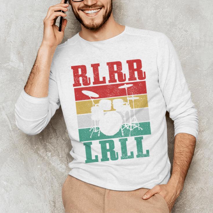 Drummer RLRR LRLL Vintage Drum Kit Sweatshirt Men's Long Sleeve T-Shirt Drummer RLRR LRLL Vintage Drum Kit Sweatshirt Men's Long Sleeve T-Shirt