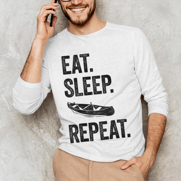 Eat Sleep Canoe Repeat Canoeing Outdoors Raglan Baseball Tee Men's Long Sleeve T-Shirt Eat Sleep Canoe Repeat Canoeing Outdoors Raglan Baseball Tee Men's Long Sleeve T-Shirt
