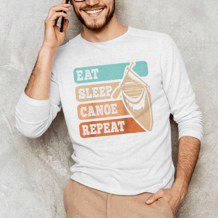 Eat Sleep Canoe Repeat Vintage Canoeing Canoeist Men Boys Raglan Baseball Tee Men's Long Sleeve T-Shirt Eat Sleep Canoe Repeat Vintage Canoeing Canoeist Men Boys Raglan Baseball Tee Men's Long Sleeve T-Shirt