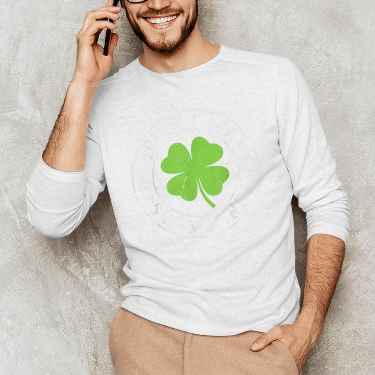Irish I Was Swimming Shamrock St Patrick's Day Swimmer Men's Long Sleeve T-Shirt Irish I Was Swimming Shamrock St Patrick's Day Swimmer Men's Long Sleeve T-Shirt