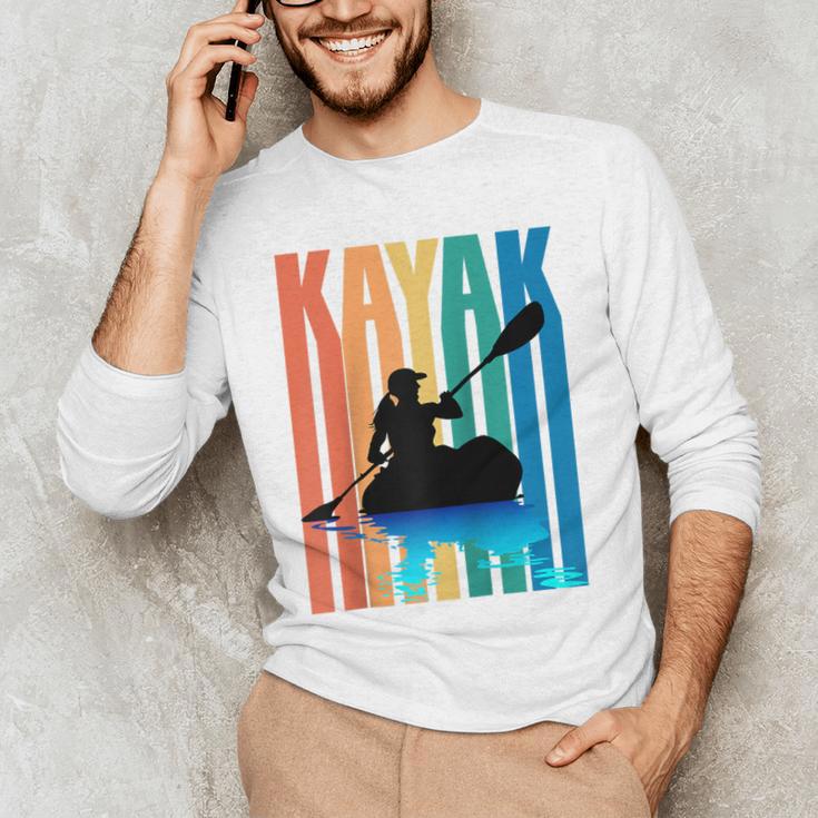 Kayaking Kayak Retro Art Canoe Raglan Baseball Tee Men's Long Sleeve T-Shirt Kayaking Kayak Retro Art Canoe Raglan Baseball Tee Men's Long Sleeve T-Shirt