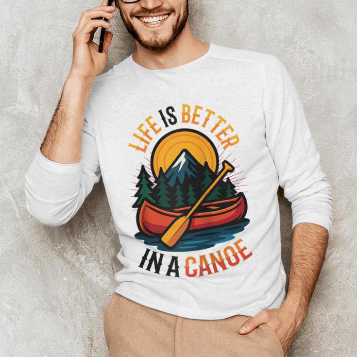 Life Is Better In A Canoe Canoeing Raglan Baseball Tee Men's Long Sleeve T-Shirt Life Is Better In A Canoe Canoeing Raglan Baseball Tee Men's Long Sleeve T-Shirt