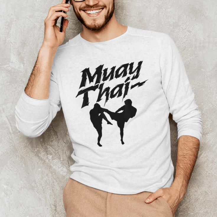 Muay Thai Boxing Martial Arts Fighter Men's Long Sleeve T-Shirt