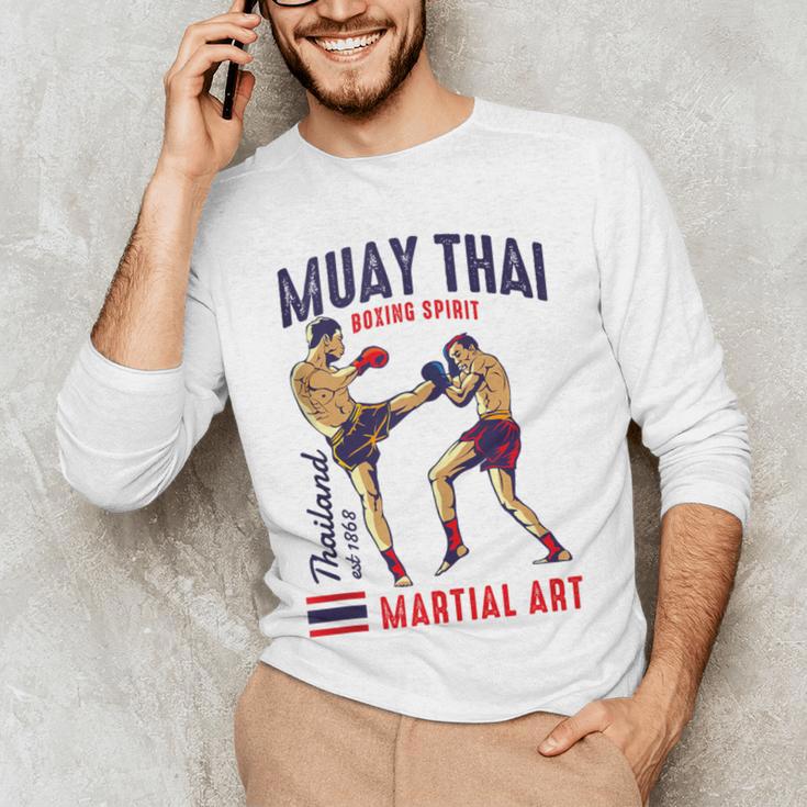 Muay Thai Boxing Spirit Martial Art Men's Long Sleeve T-Shirt