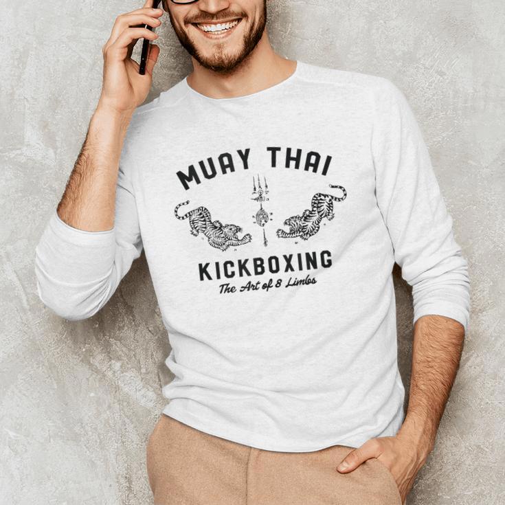 Muay Thai Twin Tigers MMA Warrior Fight Men's Long Sleeve T-Shirt