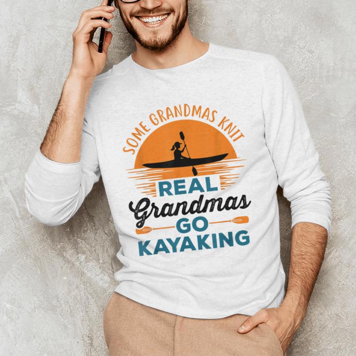 Real Grandmas Go Kayaking Yak Kayak Women Canoe Kayaker Men's Long Sleeve T-Shirt