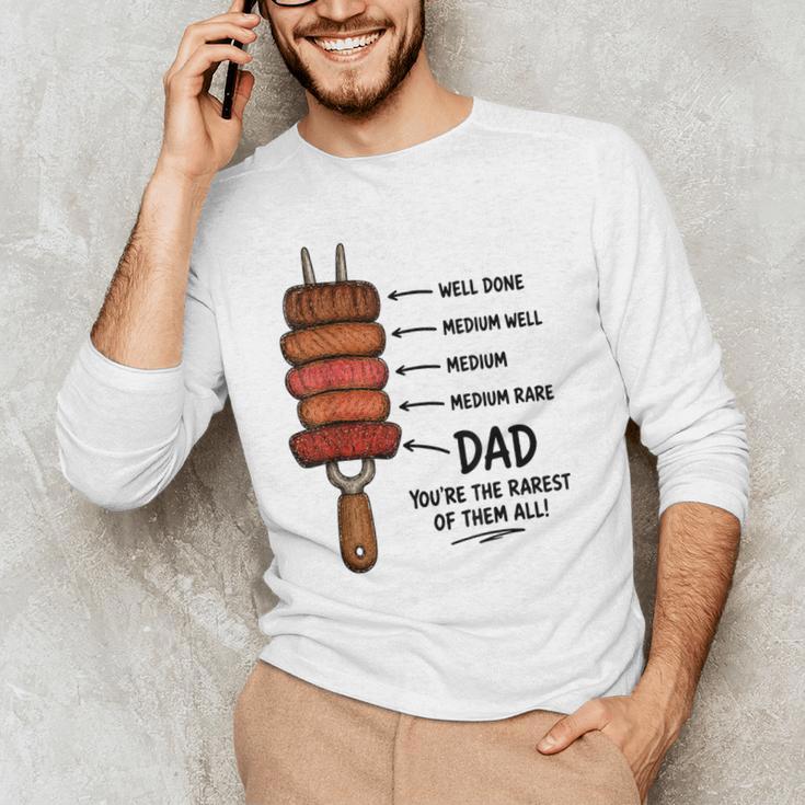 Steak BBQ Dad You'Re The Rarest Of Them All Fathers Day Men's Long Sleeve T-Shirt