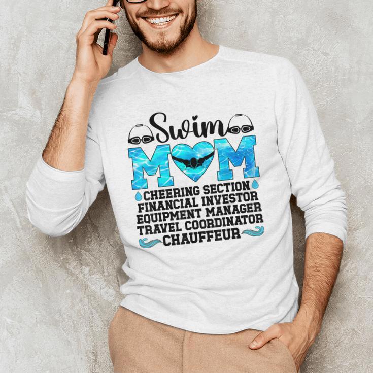 Swim Mom Definition Swimming Mother Of A Swimmer Mom Men's Long Sleeve T-Shirt Swim Mom Definition Swimming Mother Of A Swimmer Mom Men's Long Sleeve T-Shirt