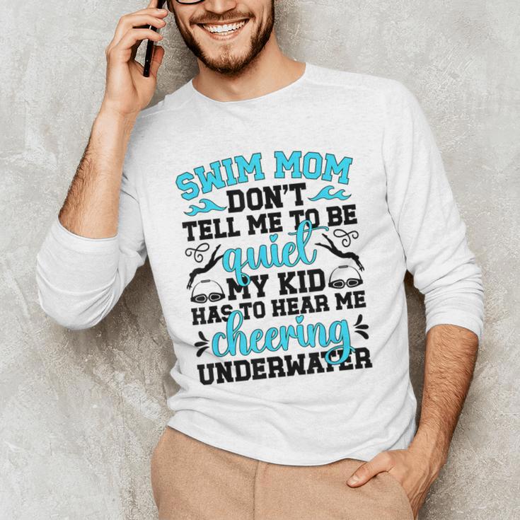 Swim Mom Swimming Mama Of A Swimmer Mom Swim Mother Men's Long Sleeve T-Shirt