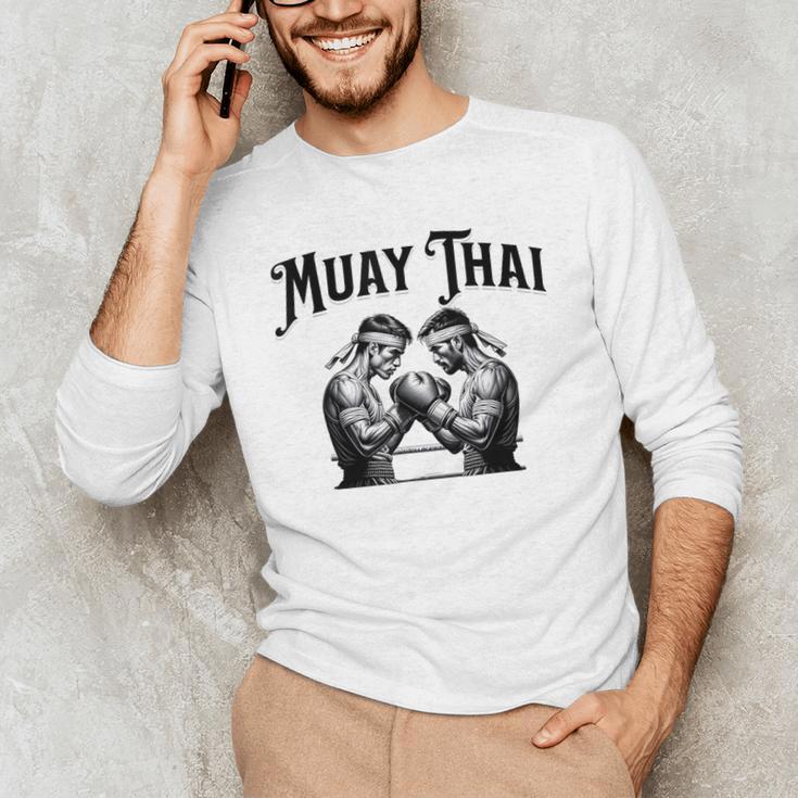 Thai Boxing Muay Thai Boxer Men's Long Sleeve T-Shirt Thai Boxing Muay Thai Boxer Men's Long Sleeve T-Shirt