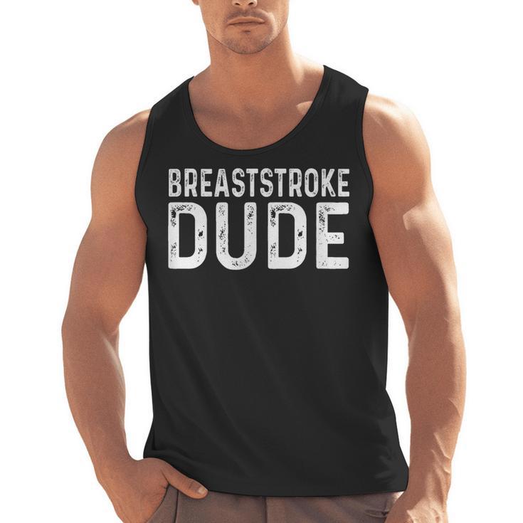 Breaststroke Swimming Dude Distressed Swim Swimmer Pool Men Tank Top