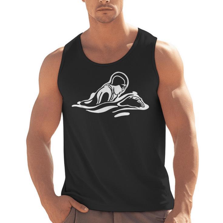 Breaststroke Swimming Stylized Design For Swimmers Men Tank Top