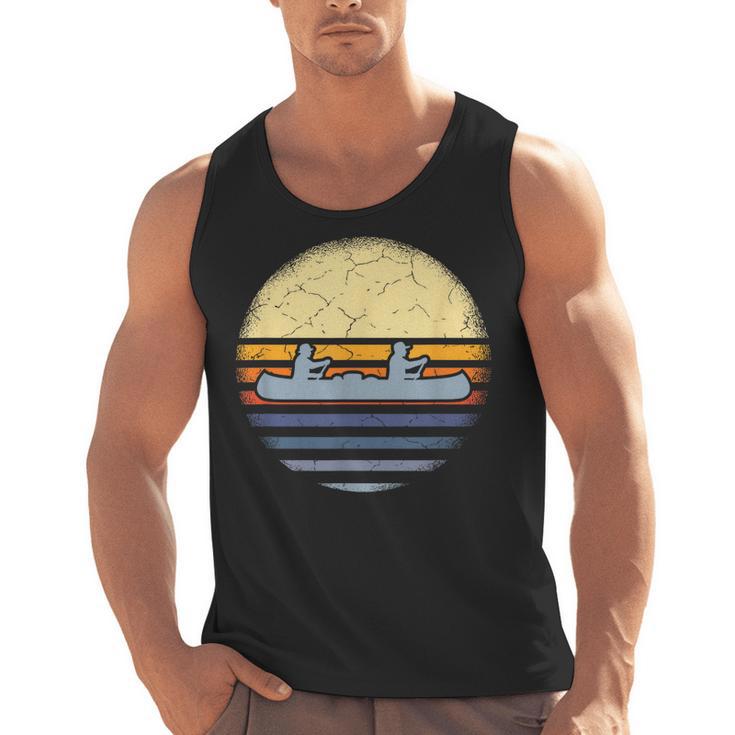 Canoe Canoeing Vintage Sunset Men Tank Top