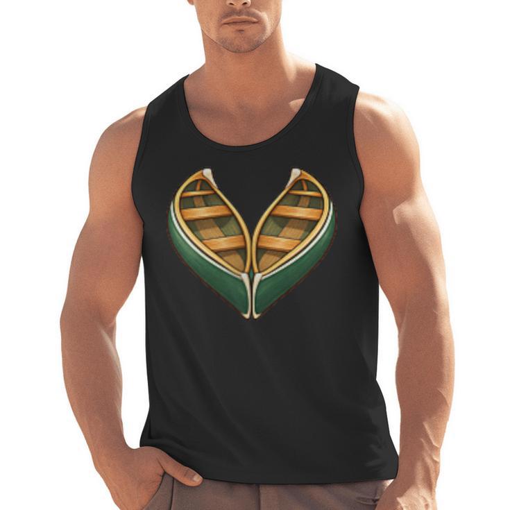 Canoe Heart Cute Minimalist Paddling Adventure Men Tank Top