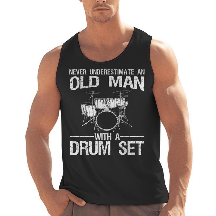 Cool Drummer Art Men Dad Drum Set Player Drum Kit Musician Men Tank Top, trending gift