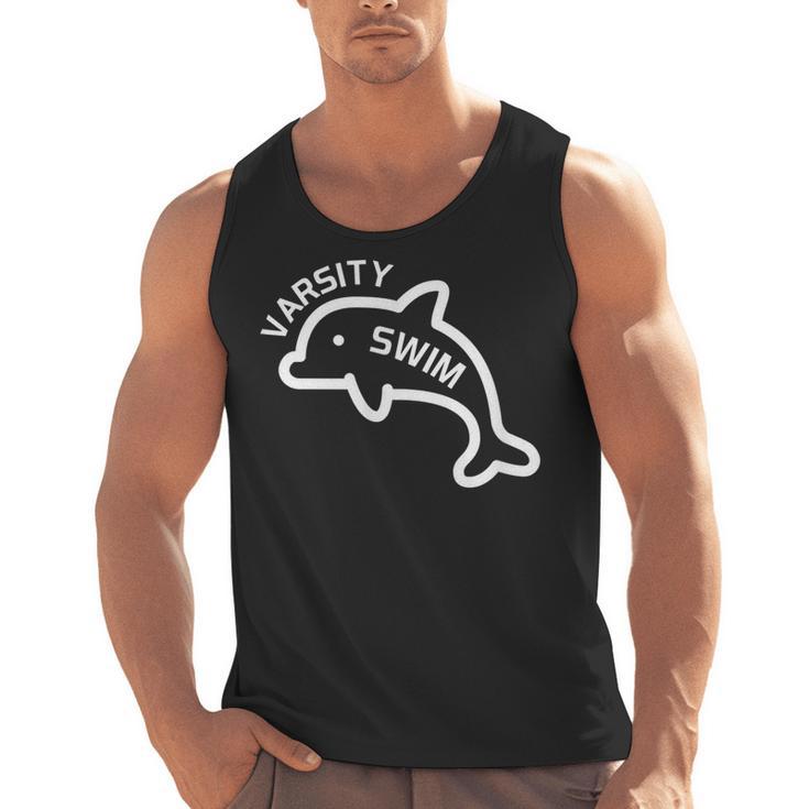 Dolphin Dolfin Varsity Swim Swim Team Swim Club Swimming Men Tank Top