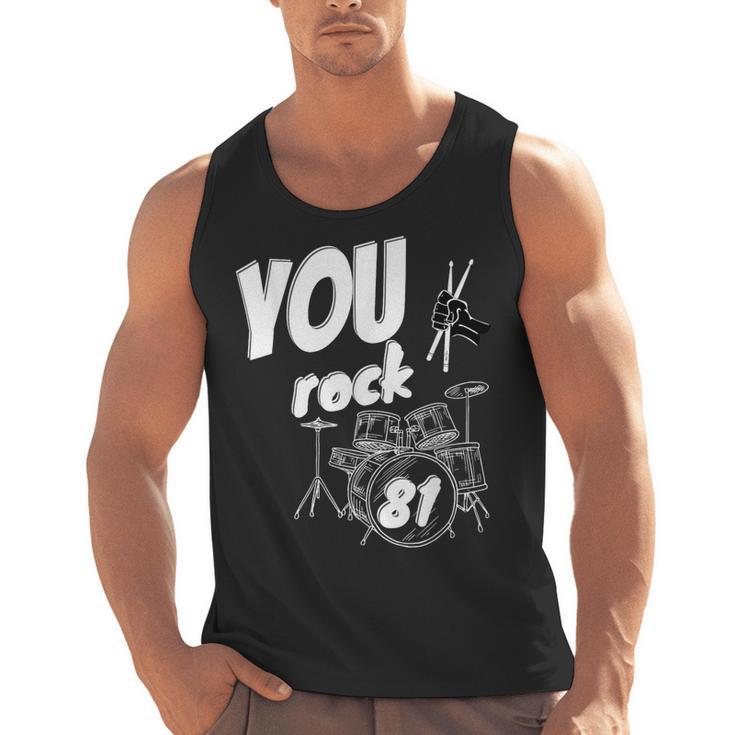 Drum Kit Drummer 81 Years 81st Birthday Men Women Men Tank Top, trending gift Drum Kit Drummer 81 Years 81st Birthday Men Women Men Tank Top, trending gift