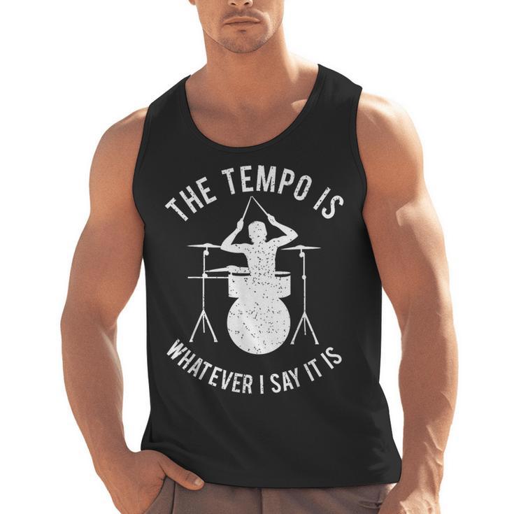 Drum Kit Graphic For a Drummer With Percussion Instruments Men Tank Top