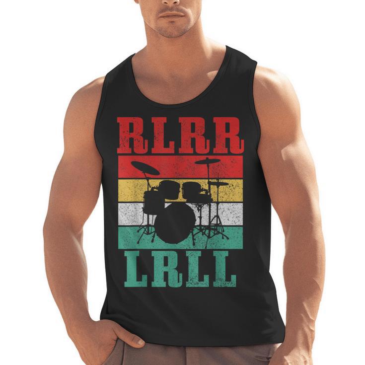 Drummer RLRR LRLL Vintage Drum Kit Men Tank Top