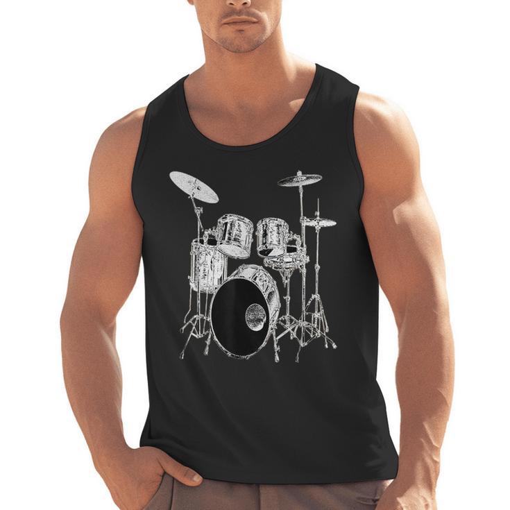 Drums Drum Kit Music Men Tank Top
