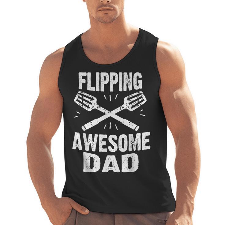 Flipping Awesome BBQ Dad Shirt Grilling Father's Day Men Tank Top