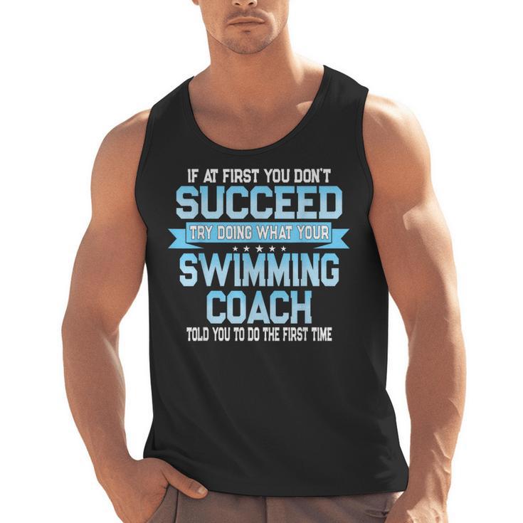 Fun Swimming Coach Meme Swimmer Saying Men Tank Top