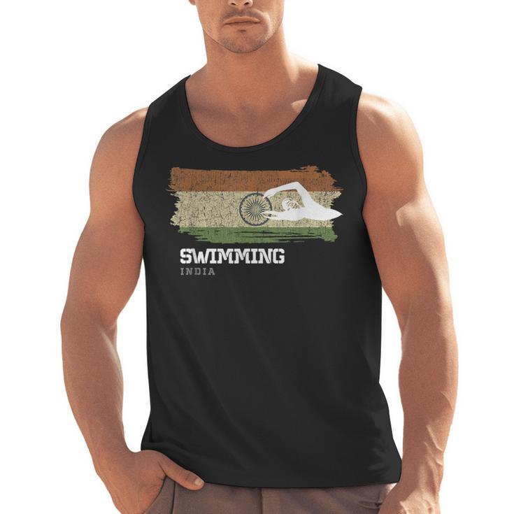 India Swimming Swimmer Water Sports Swimming Men Tank Top
