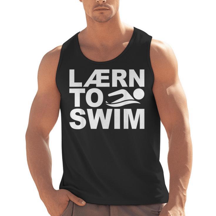 Learn To Swim Swimming Graphic Men Tank Top