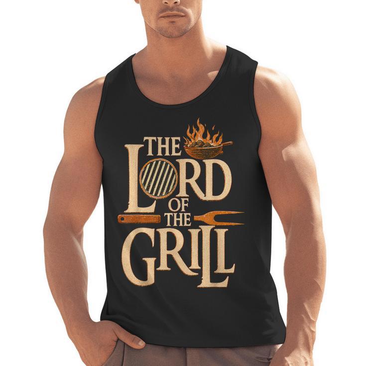 Lord Of The Grill BBQ Daddy Nerd Dad Men Tank Top, trending gift