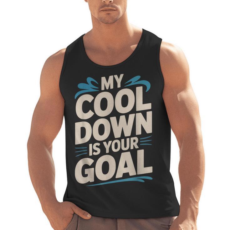 Masters Swimmer Cool Down Workout Humor Bold Swimming Men Tank Top