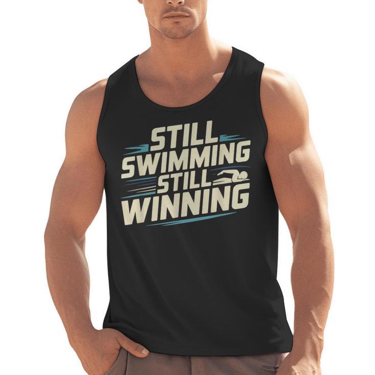 Masters Swimmer Still Swimming Competing Winning Adult Men Tank Top