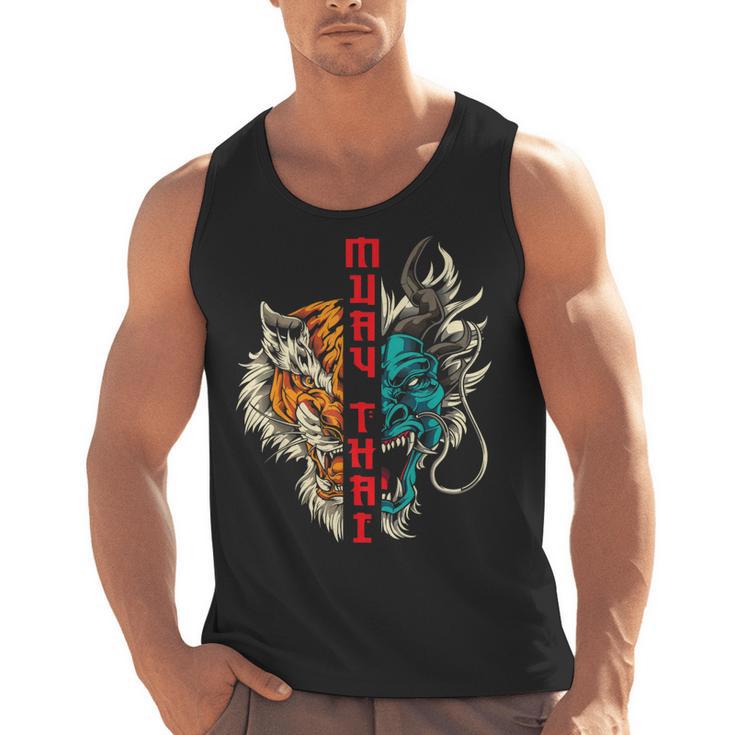 Muay Thai Thai Boxing Dragon Tiger Men Tank Top
