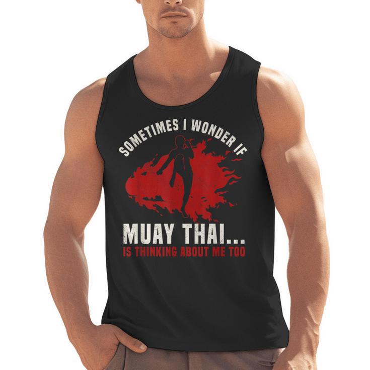 Muay Thai Boxing Teacher Kickboxing Martial Arts Instructor Men Tank Top