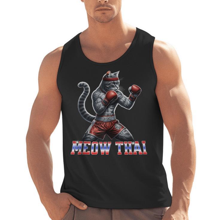 Muay Thai Cat Meow Thai Boxing Men Tank Top