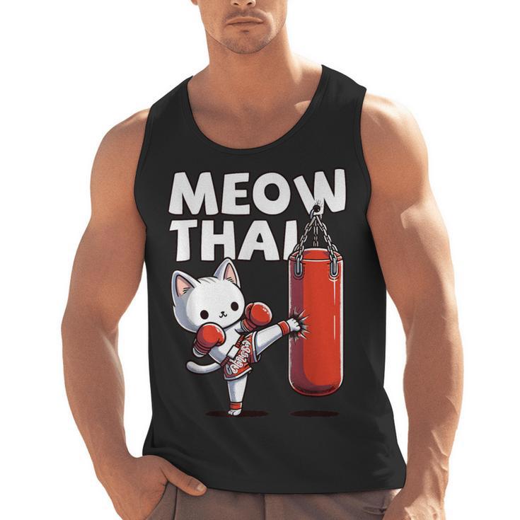 Muay Thai Cat Meow Thai Thai Boxing For Youth Muay Thai Men Tank Top