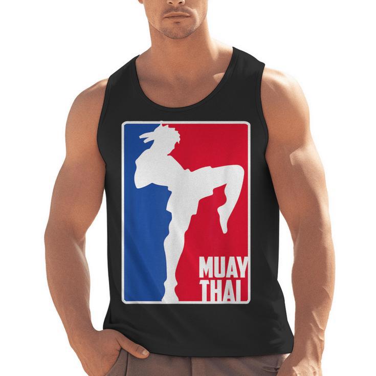 Muay Thai Fighter Retro Kickboxing Training MMA Men Tank Top