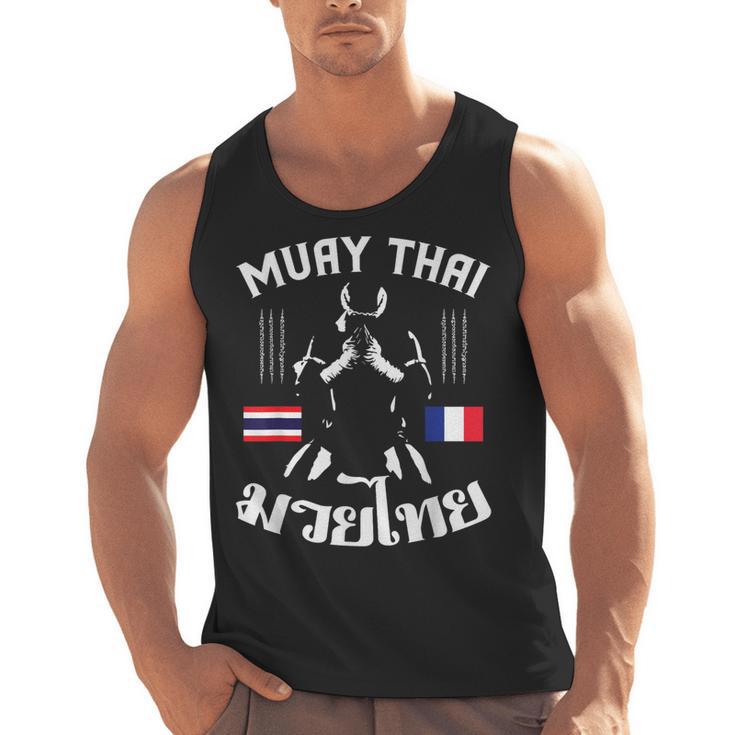 Muay Thai France French Flag Martial Arts Thai Boxing Coach Men Tank Top