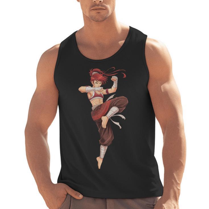 Muay Thai Girl Anime Japan Thaiboxer Kickboxing Muay Thai Men Tank Top