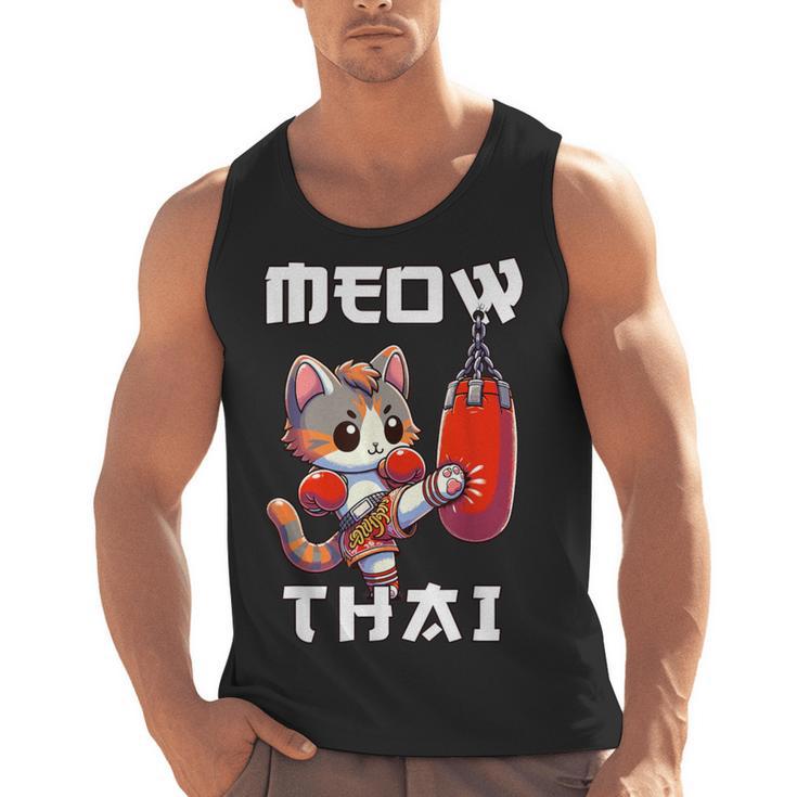 Muay Thai Meow Thai & Thai Boxing Muay Thai Cat Men Tank Top