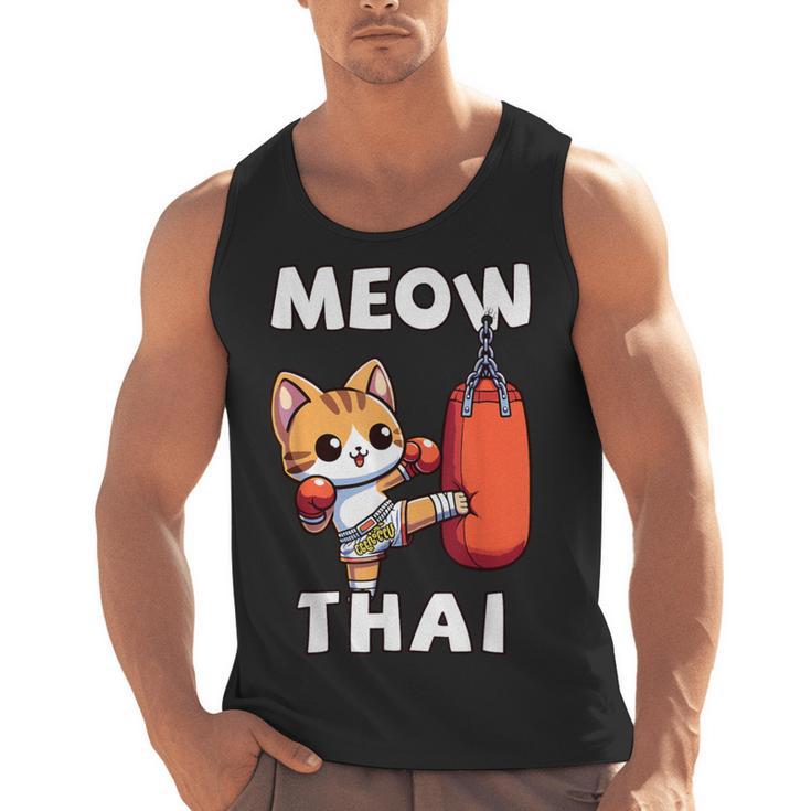Muay Thai Meow Thai Thai Boxing For Boys Muay Thai Cat Men Tank Top