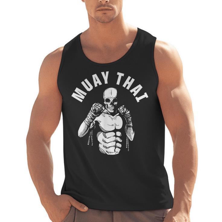 Muay Thai Skeleton Fighter MMA Club Coach Martial Arts Fight Men Tank Top