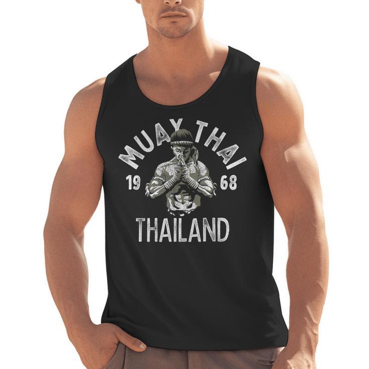 Muay Thai Thailand Vintage Tiger Fighter Training Small Men Tank Top