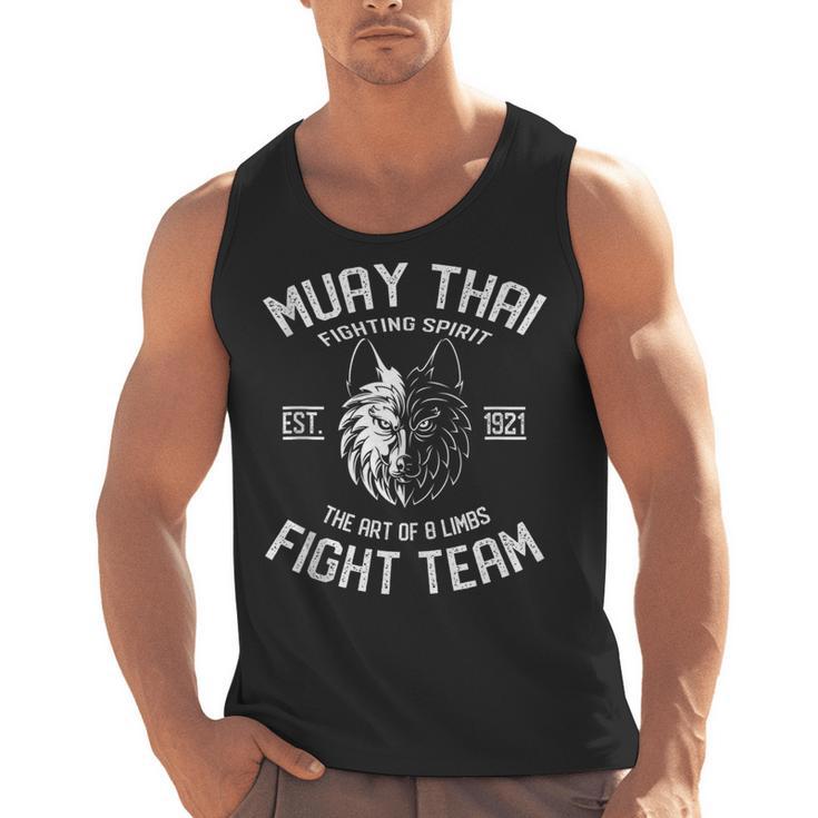 Muay Thai Wolf Fight Team Nak Muay Kickboxing Men Tank Top