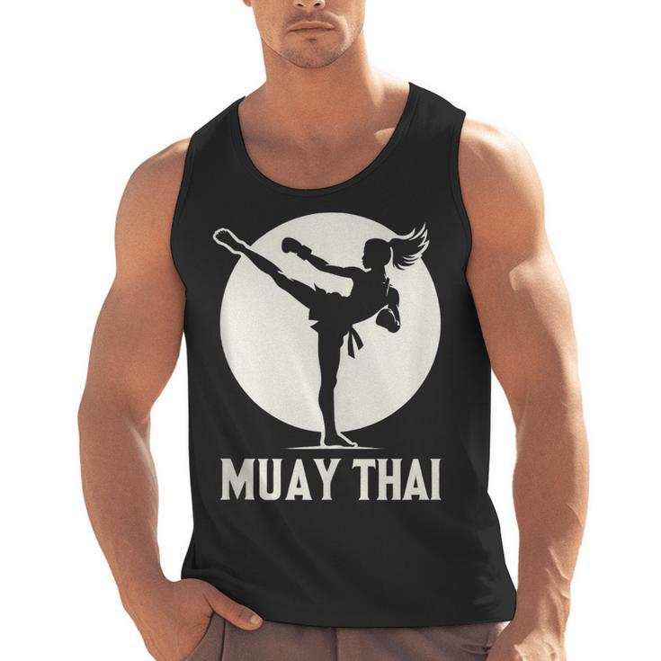 Muay Thai Woman Image Men Tank Top