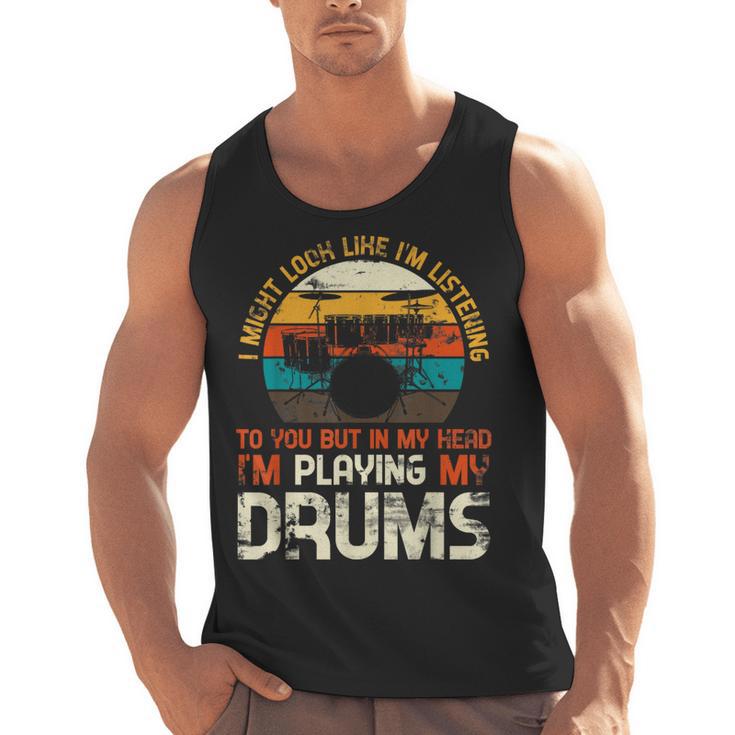 Musician Drummer Music Lover Drum Kit Men Tank Top, trending gift