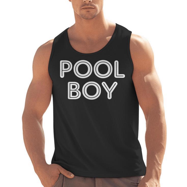 Pool Boy Saying Swim Cool Swimmer Swimming Pool Men Tank Top