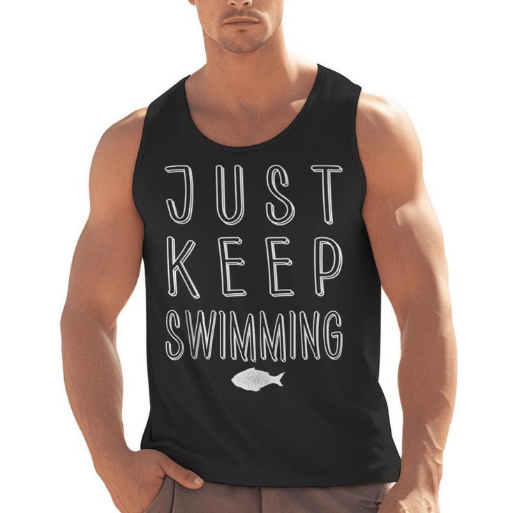 Pretty Fish Just Keep Swimming Men Tank Top