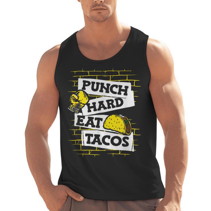 Punch Hard Eat Tacos Professional Boxer Muay Thai Boxing Men Tank Top